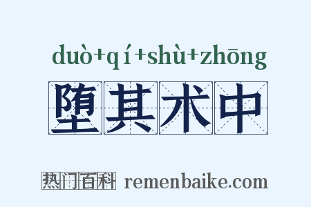 堕其术中是什么意思的图片